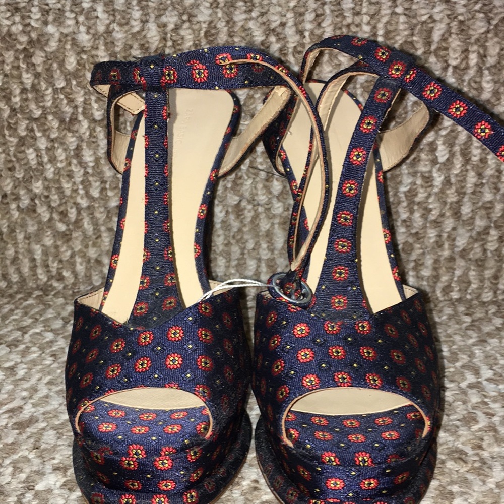 Zara Multicolor Patterned High Heels - image 4